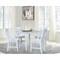 International Concepts Square 30 in x 30 in Dining Table with 4 Chairs, White, 30 W, 30 L, 30 in H, Wood, White K08-3030-C61-4 - alternate 3